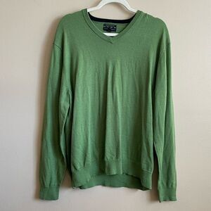 Club Room Green womens sweater merino wool blend sz L‎
